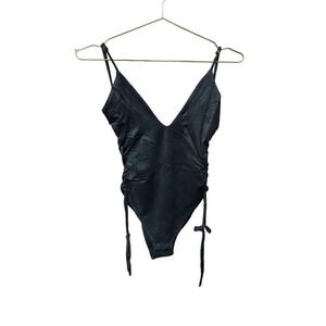 NWT Black Olivaceous Boutique Brand black high cut bodysuit Free people vibes